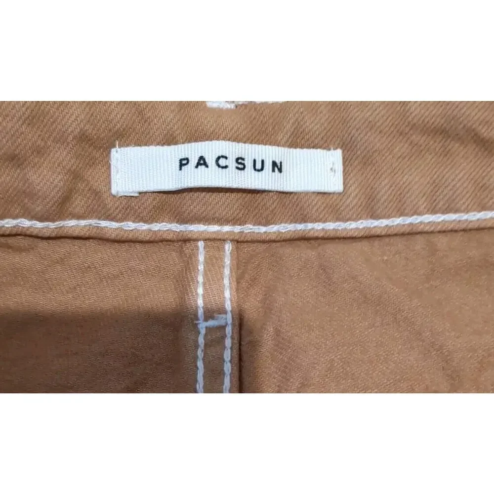 PACSUN Eco Tan Tie Dye Mom Jeans Ankle Rough Hem SZ 25